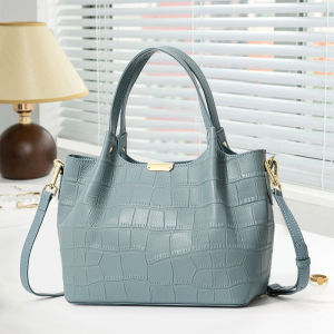 Aidrani Genuine leather women handbag with crocodile pattern large capacity fashionable cowhide bag