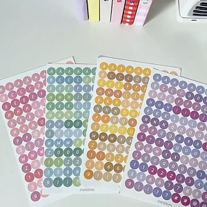 สติ๊กเกอร์ตัวอักษรภาษาอังกฤษ สติ๊กเกอร์ดิจิตอล สี สติ๊กเกอร์ตัวอักษรภาษาอังกฤษ วัสดุบัญชีมือ เครื่องเขียน สติ๊กเกอร์ตกแต่งของขวัญ