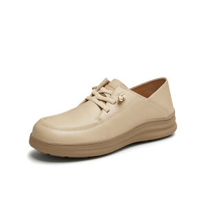 Tata Womens Flats Thick Bottom Casual Shoes Soft Candy Shape Lightweight Spring New Style round Toe Platform Slip-On Loafers