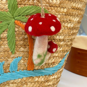 Cute Food Fruit Vegetable Wool Felt Bag Charm Keychain Blogger Style No Brand Registered Trademark Accessories