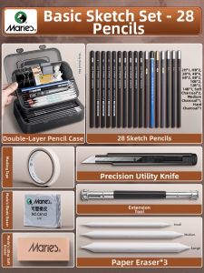 Marie’s | Sketching Tool Storage Box Double Layer Large Capacity Hand-held