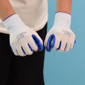 Combo 10 Đôi Găng Tay Lao Động Sơn Xanh Giao Hàng Miễn Phí