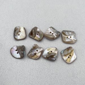 Natural High-End Shell Knob Knitted Cashmere Chiffon Small Fragrance Style Snowflake Premium Quality Coat Button