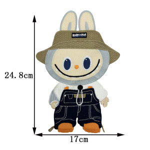 Cartoon KT Kitty Cat Embroidery Patch Cute Decorative Sticker for Clothes Repair Childrens Fun Decoration Patch Labubu