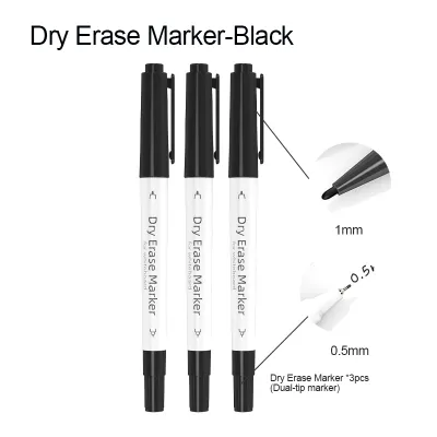 A5 Maganetic Whiteboard Notebook Reusable Dry Erase Board Double Sided Portable Writing Pad Papan Putih Mini for Kids Students Office with 3 Markers Cloth 4 Magnet Stickers