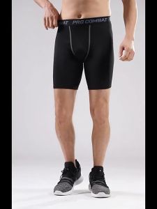 Men Elastic Quick Dry Sports Leggings Basketball Five Points Compression Shorts Pants Running Training Fitness Pants