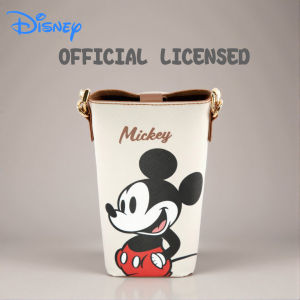 Disney Smartphone Pouch Mickey Fashion Shoulder Bag Crossbody Bag PVC Material Neck Pouch with Belt Mobile Phone Pouch