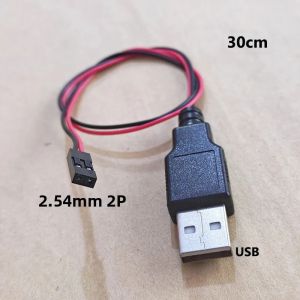 Cáp USB Male Sang 2.54mm 1P/2P Dây Nguồn 2 Lõi Dây Đầu Cuối Bộ Điều Khiển Mở Rộng Khung Gầm Cho Linh Kiện Điện Tử