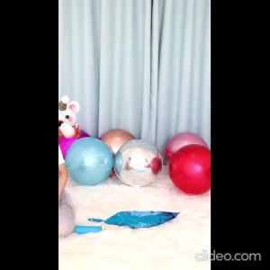 Balon Foil 4D 22 inch Bulat Metalik Helium untuk Ulang Tahun