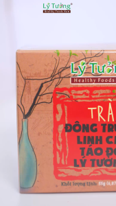 Trà Đông Trùng Linh Chi Táo Đỏ Lý Tưởng 55g Hộp Trà Gồm 8 Gói Nhỏ Sản Phẩm Đạt Chứng Nhận OCOP 3 Sao Của Thành Phố Hà Nội