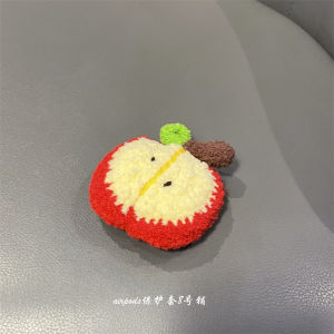 Korean Style Plush Cute Red Apple Airpods Pro1 Generation 2 3 Bluetooth Earphone Case Protective Cover Storage Soft Touch