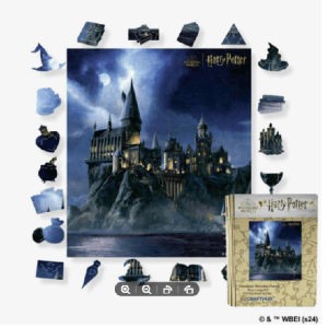 Crafthub แฮร์รี่พอตเตอร์-Magical ปราสาทฮอกวอตส์ Portrait Display | เกมกระดานตัวต่อจิกซอว์หนาและคุณภาพสูง | ขนาด A3พร้อมจิ๊กซอว์มากถึง136ชิ้น