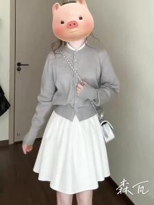 SENWA | Petite Academic Style Knit Dress Short Skirt For Early Autumn