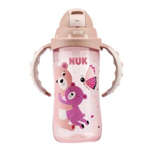 German Nukpp Flip Cup with Straw Drop-Resistant Baby Drinking Cup NUK Straw No-Spill Cup Suitable for More than 12 Months