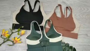 Áo bra nữ tập gym yoga aerobic thể thao khóa móc cài kèm mút chất liệu thun mịn thấm hút mồ hôi co dãn 4 chiều BINSPORTS A261