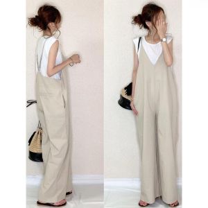 กางเกงขายาวผู้หญิงสไตล์ญี่ปุ่น ทรงหลวมสบายๆ สีพื้น กางเกงขายาวทรงตรง กางเกงขายาวทรงตรง