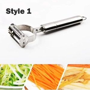 2 in 1 Kitchen Vegetable Peeler Stainless Steel Melon Planer Double-Head Peeler Household Multiple-Function Fruit And Vegetable Peeler