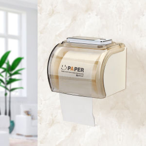 Creative Cute Waterproof Plastic Tissue Box Home Bathroom Toilet Paper Roll Holder No Drilling Needed Toilet Paper Box