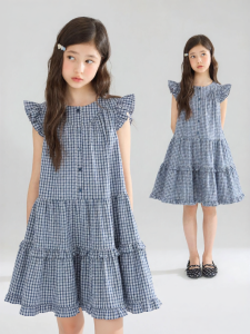 MUCMUKN | Light Breathable Cotton Girls Sleeveless Dress