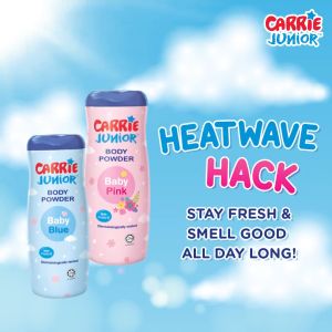 CARRIE JUNIOR Body Powder - Baby Pink (125g) Talcum | Soothing | Smooth & Soft Skin