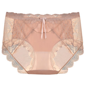 Quần lót tam giác nữ MiiOW kiểu ren bằng chất liệu cotton nylon kháng khuẩn cạp vừa