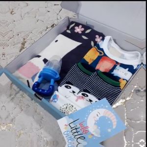 Hampers Kado Paket Lahiran Type Gwen Bayi Lengkap Lucu New Born Perempuan Laki Laki Girl Boy Handuk Jummper Kaos Kaki Empeng Warna Pink Biru Tosca Kuning Coklat