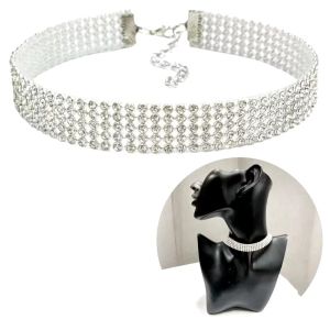 Kim Diamond Zircon Choker Necklace Rhinestones Kalung Blink Blink Luxury Pesta Premium Handmade Fashion