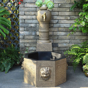 Courtyard Mop Pool Retro Outdoor Balcony Household Faucet Mop Sink Sub-Terrace Mop Basin Column Sink
