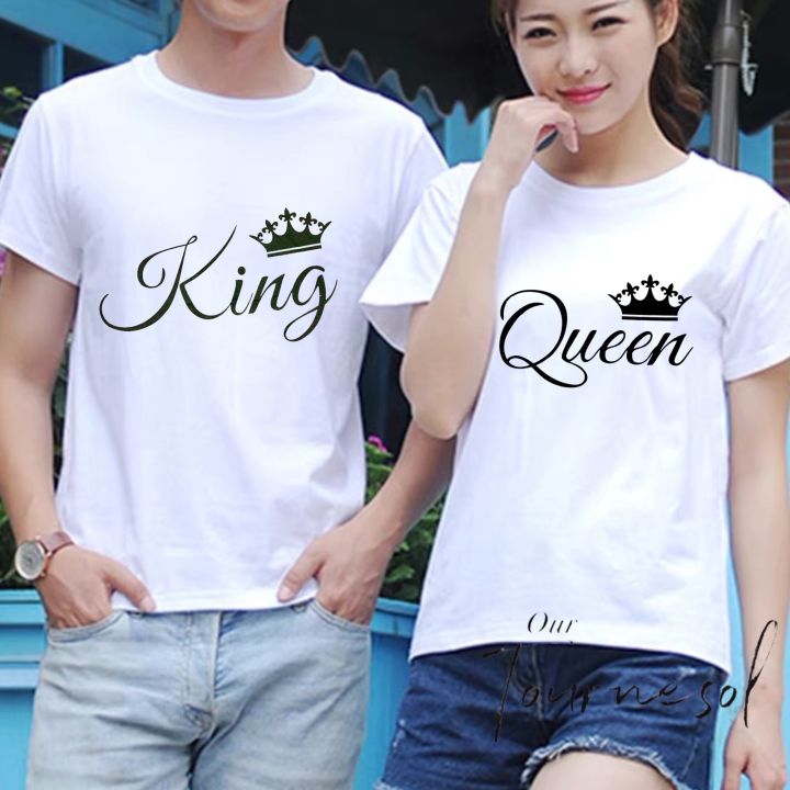 King queen t shirt best sale