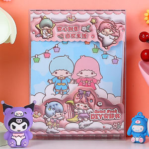 Creative Cartoon No-Cut Quiet Book Melody Three-Dimensional Scene Book Childrens DIY Sticker Educational Toys for Kids