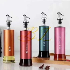 KNK 300ml Kitchen Oil Bottle Glass Dispenser Vinegar Oil Sauce Cooking Wine Bottle Dispenser