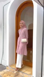 Dostifashion Zahra Tunik | Tunik Wanita Lengan Balon | Tunik Wanita Depan Kancing