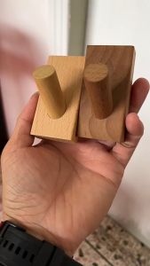 Móc Gỗ Dán Tường Treo Đồ Kèm Keo 2 Mặt