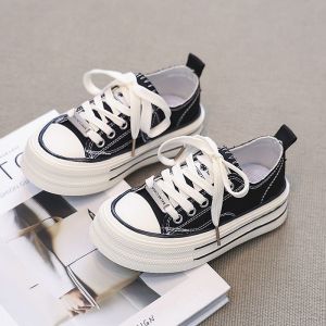 รองเท้าผ้าใบส้นแบนสำหรับผู้หญิงไซส์เล็ก 34 รองเท้าหนังส่วนบน PU ทรงหัวมน ส้นต่ำ วัสดุยาง พื้นรองเท้าแบบสวมสบาย