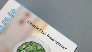 Electric Bead Spinner with Base Automatically Clay Bead Spinner with 2 Needles Fast Beading Spinner Machine for Jewelry Making