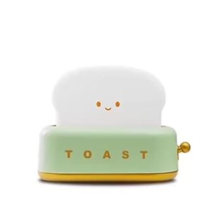 1/2PCS Toaster Lamp Novelty Night LightCute Rechargeable LED Desk Decor w/Metal AccentsBedroomAesthetic Room DecorTeen Girls
