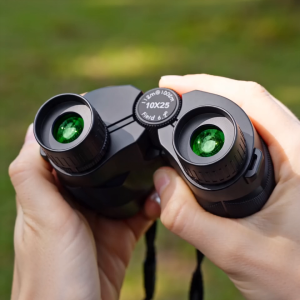 PULUZ APEXEL 10x25 Binoculars for Adults & Kids High Powered FMC Lens BAK4 Prism Adjustable Interpupillary Distance Telescope Binoculars for Bird Watching Hiking Traveling Sports Concert with Carrying Bag