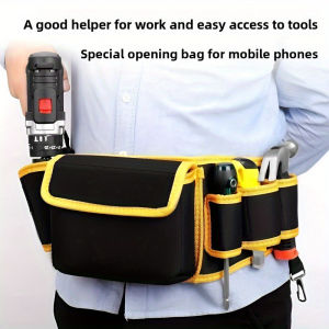 Tool Belt Bag Utility Belt Adjustable Pockets Tool Belts Detachable Work Pouch Bag Heavy Waist Apron Versatile Pouch