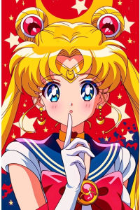 DIY Sailor Moon Glitter Heart Star Diamond Painting Mystical Fantasy Modern Wall Decoration for Living Room Bedroom
