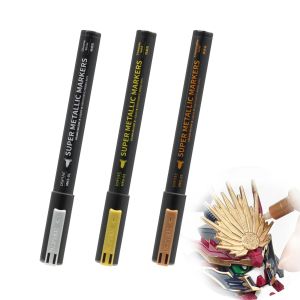 DSPIAE MKS Super Metallic Color Chrome Silver Titanium Gold Champagne Gold Color Marker Pens for Gundam Model Painting DIY Tool