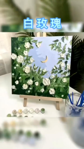 DIY Landscape Painting By Numbers 20*20CM Oil Paint Water Color Drawing