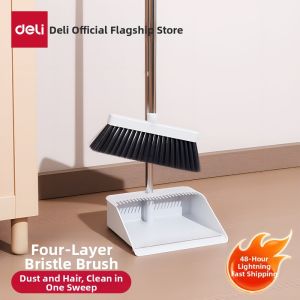 deli | Non Hair-Sticking Broom and Dustpan Set Home Use