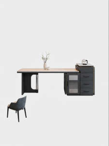Luxurious Natural Stone Modern Minimalist Italian Extendable Wooden Dining Table
