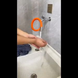 1/2 inch Universal Foaming Extension Tube 360° Bending Bathroom Faucet Leader Hose Water Splash-proof Extender