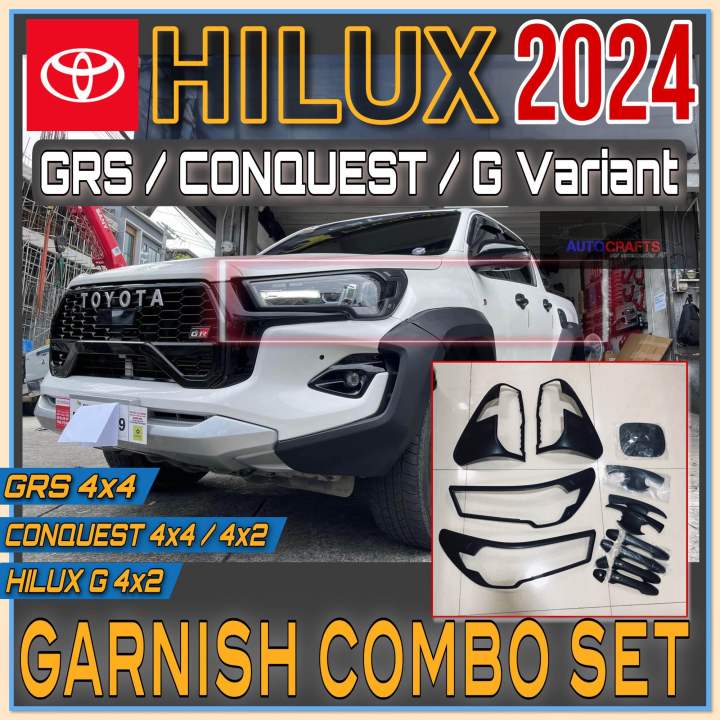 TOYOTA HILUX 20242025 GARNISH COMBO SET ALL BLACK Lazada PH