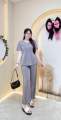 BigSiZe Đồ bộ Nữ BigSize 50kg-105kg Sét bộ thể thao viền lé cổ tim tay nhí đơn giãn mà mặc gọn dáng lắm ạ. 