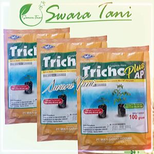 Fungisida Alami Tricho Plus AP 100 gram Cap Kapal Terbang Trichoderma