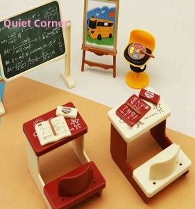 DIY | Miniature Classroom Dollhouse Accessories Mini Desks and Chairs