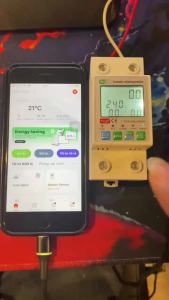 Công tơ điện tử-63A thông minh WIFI TUYA thống kê điện năng chống rò chống giật