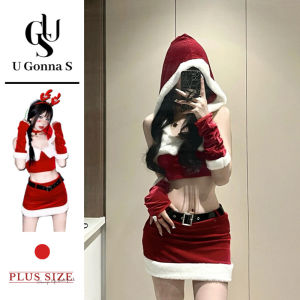 U Gonna Sชุดนอนชุดชั้นในสตรีแขนกุดสีแดงคอวีดันทรงเปิดหลังรัดรูปสำหรับปาร์ตี้2025ของขวัญสำหรับแฟนสาว